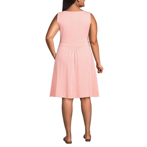 Lands’ End Classic Fit and Flare Dress – Purple Paisly – size XL - Picture 5 of 8